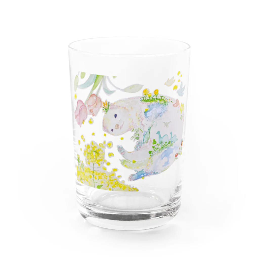 イタチのまったりフェレットハクちゃん Water Glass :front