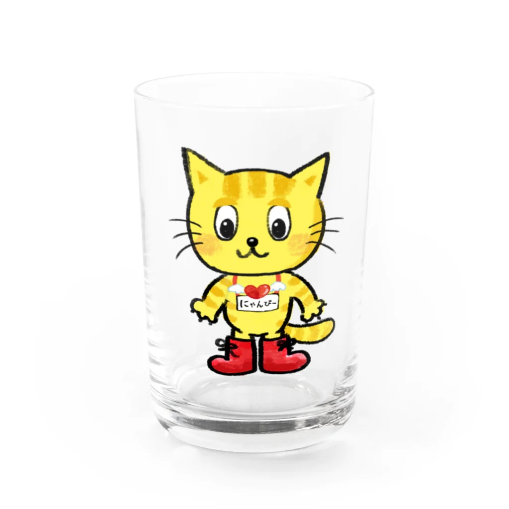 にゃんぴーのふつうのにゃんぴー Water Glass :front