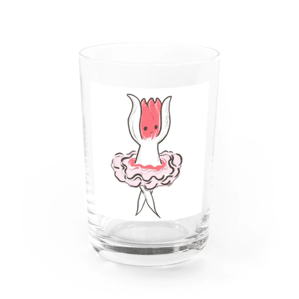 HUG flowerのtulipdancer Water Glass :front