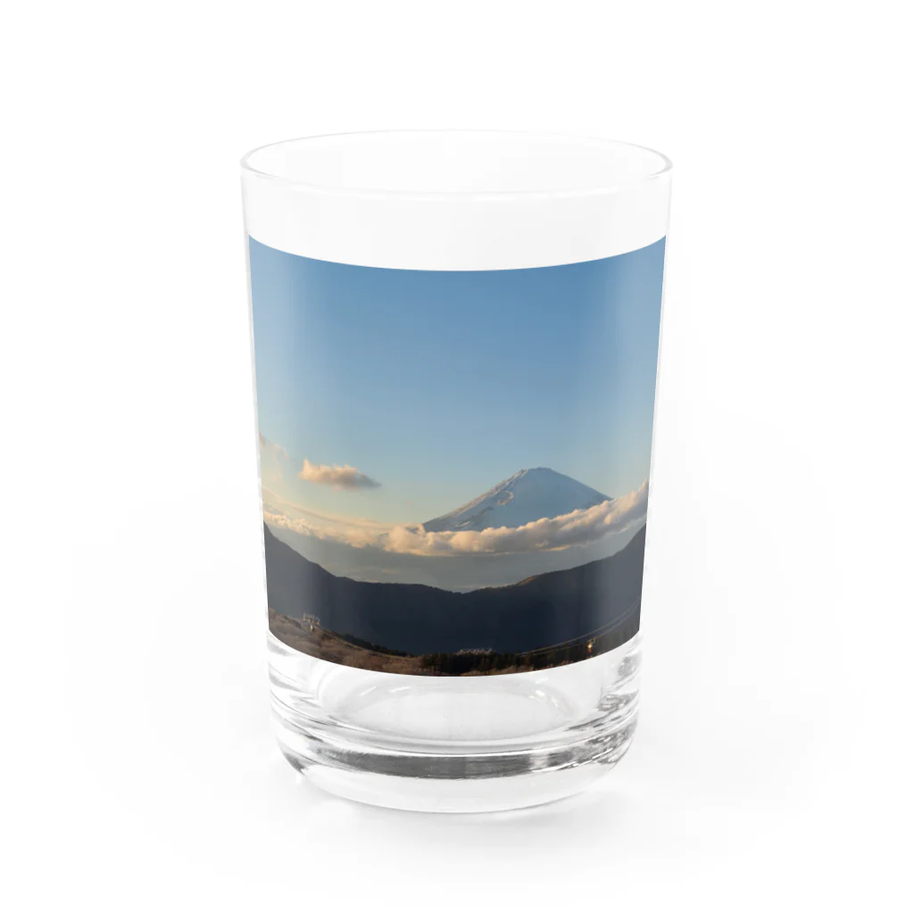 milkのふじさん Water Glass :front