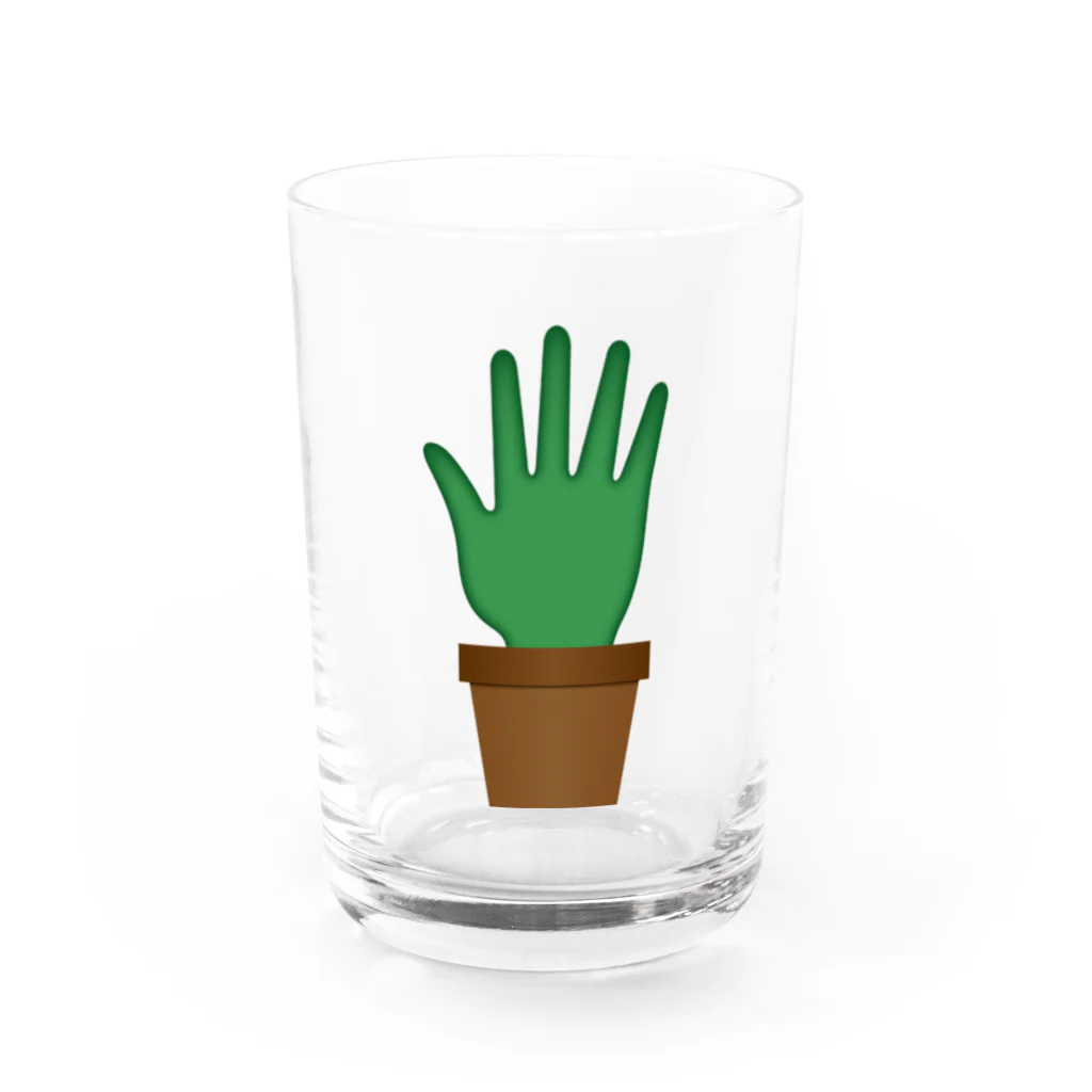kimchinのシュールな鉢植えの手　 Water Glass :front