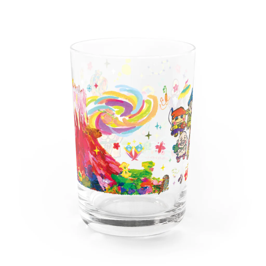 Gemo こうだともこの七福神と縁起物_グラス・タンブラー Water Glass :front
