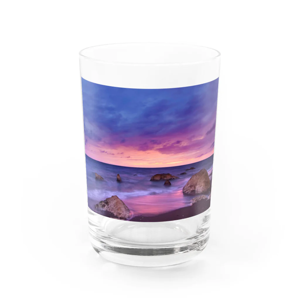 orange_honeyの夕焼け4 Water Glass :front