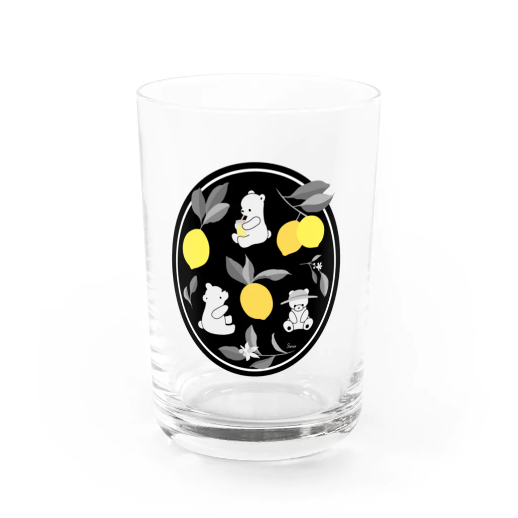 rakugakicabinのレモンクマ グラス前面