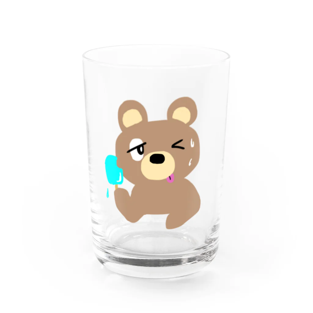 KumaNekoのくまとアイス Water Glass :front