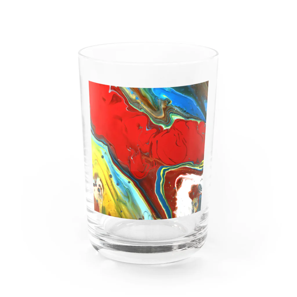 m/artworkのRed series Water Glass :front