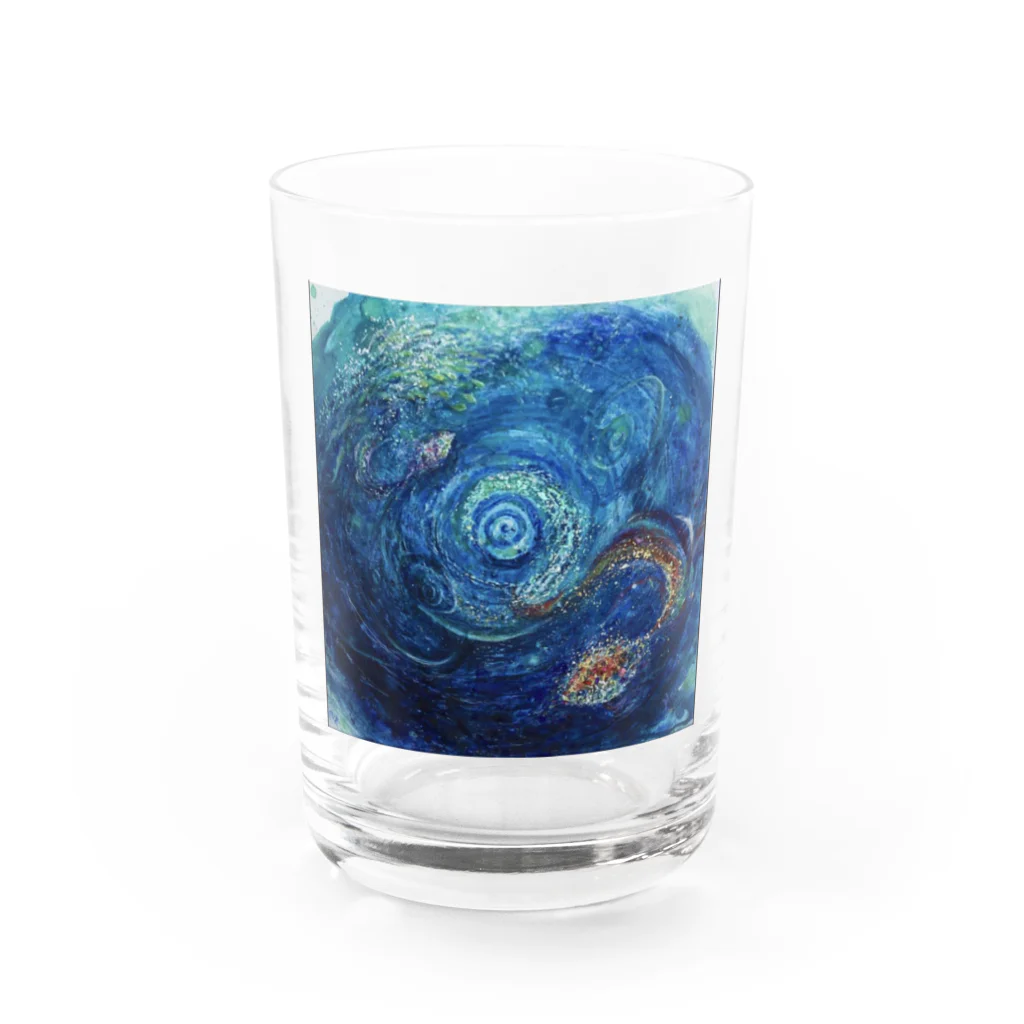 World Peace HaNaの繋がり~星空の美しい国より~ Water Glass :front