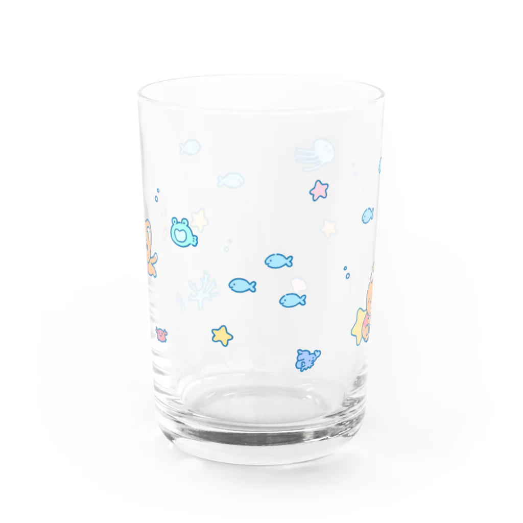 スタジオななほしのうとうと海水浴グラス Water Glass :front