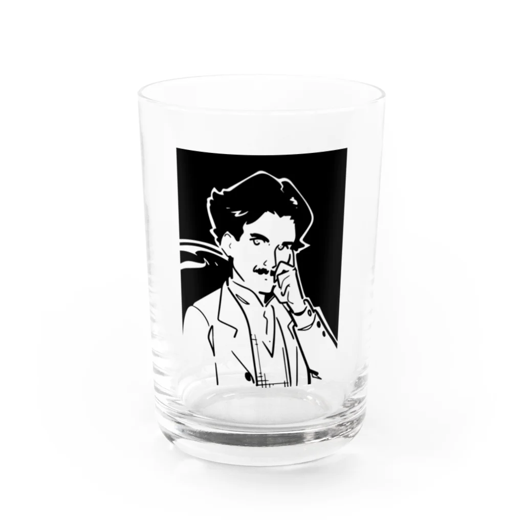 山形屋米店のニコラ・テスラ（Nikola Tesla） Water Glass :front