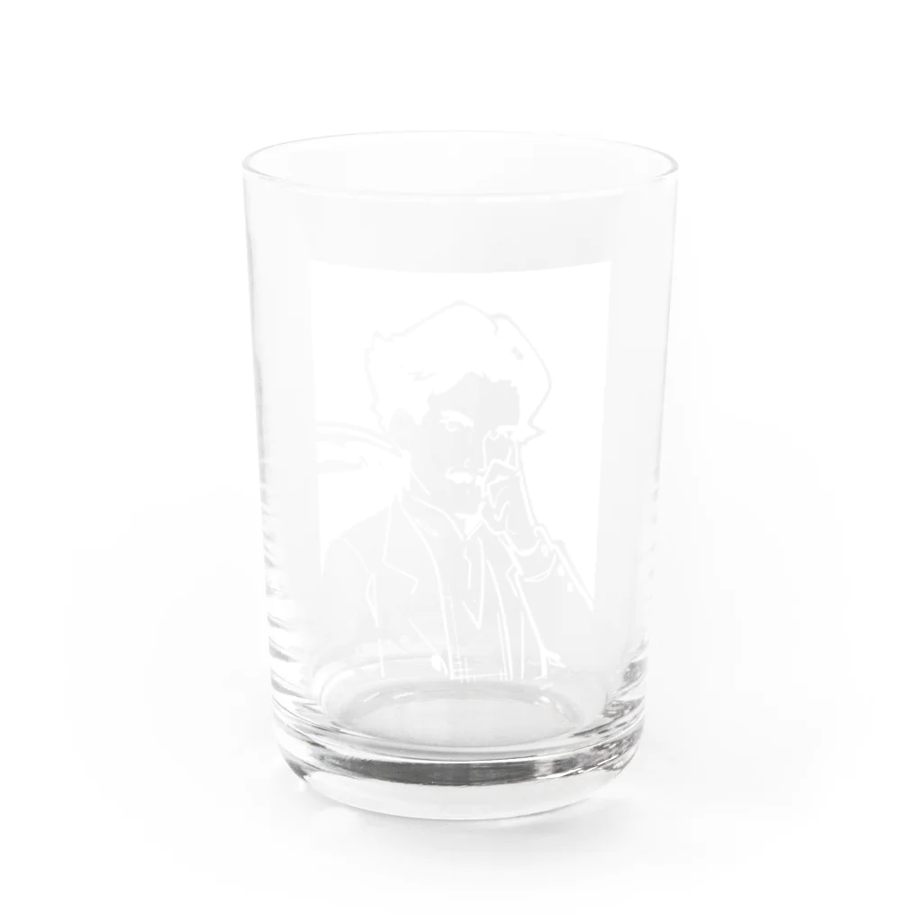 山形屋米店の白版＿ニコラ・テスラ Water Glass :front