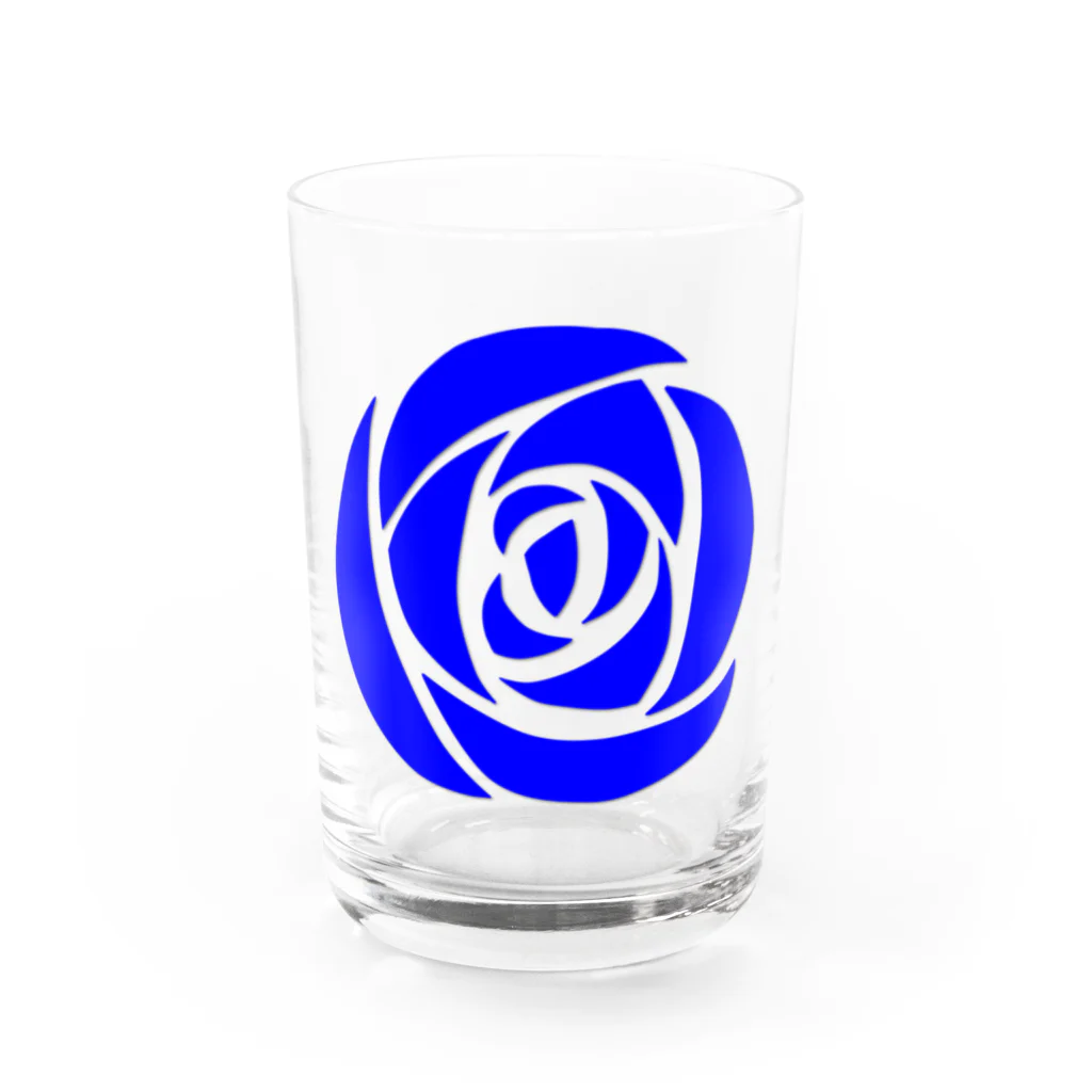 武者小路夕桐の青薔薇 Water Glass :front