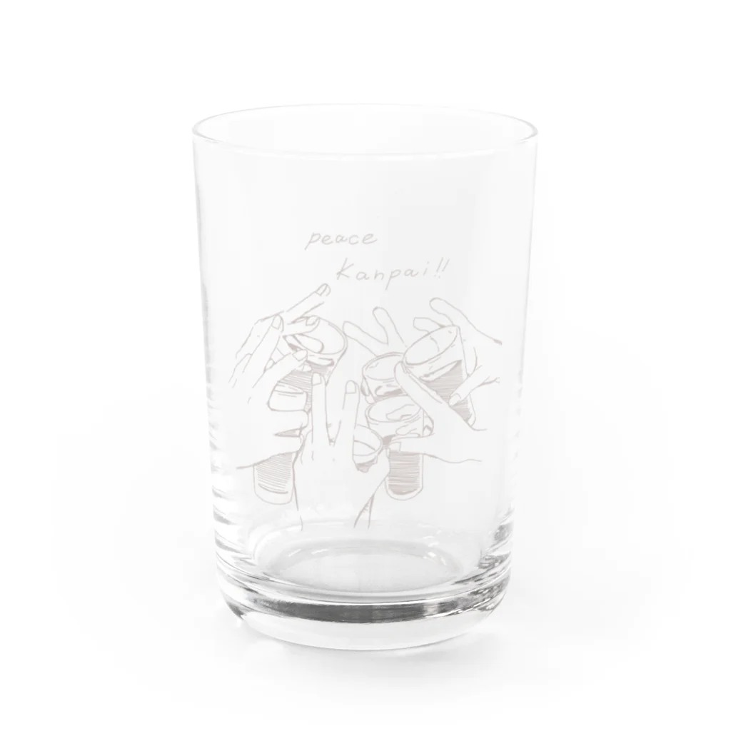 airistoreの出前館創業者　花蜜幸伸さんのPEACE　KANPAI！プロジェクト Water Glass :front