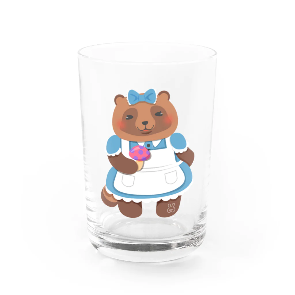 うとのぎゃらり〜🐰の不思議の国のたぬき　アリス Water Glass :front