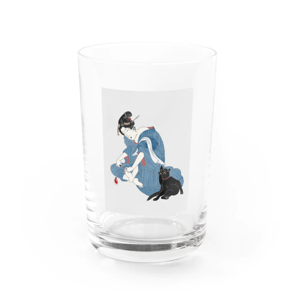 keeeeeep smilingのビューティー選手権　#かみぐせ絶好調 Water Glass :front