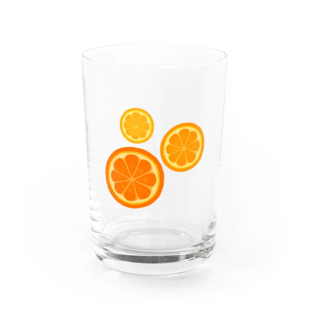 こめつぶ店の多分オレンジ Water Glass :front