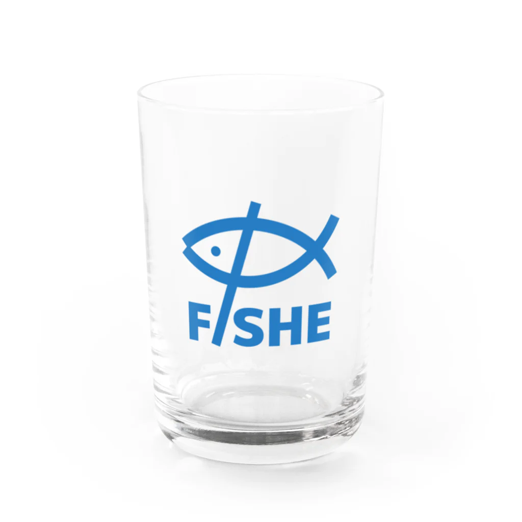 $FISHE Official Goods Storeの$FISHE Print Blue グラス前面