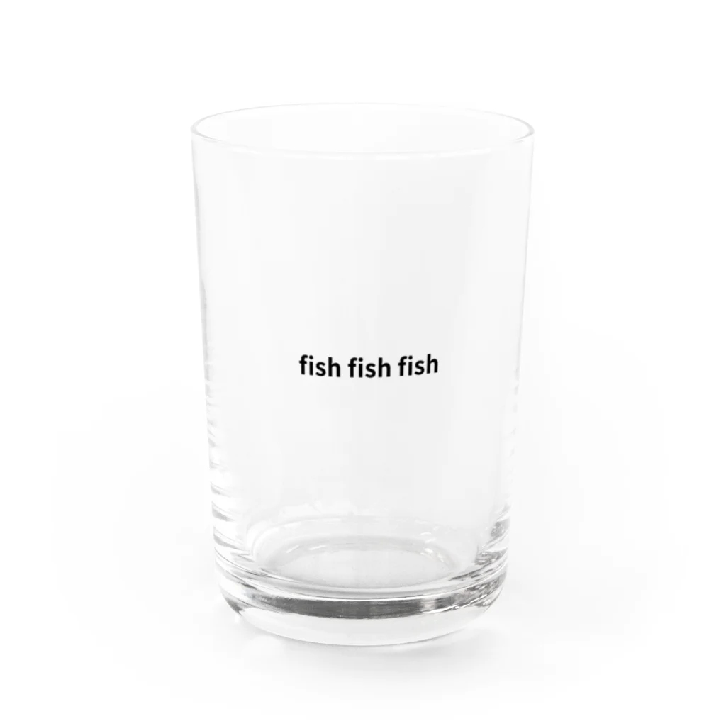 pink glitterのfish fish fish Water Glass :front