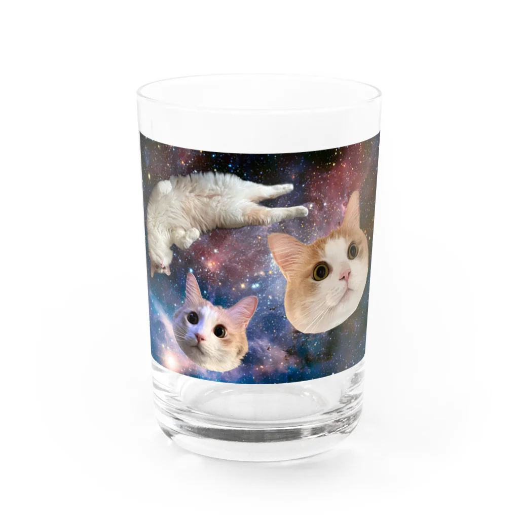 ねこの風太の宇宙を旅する風太 Water Glass :front