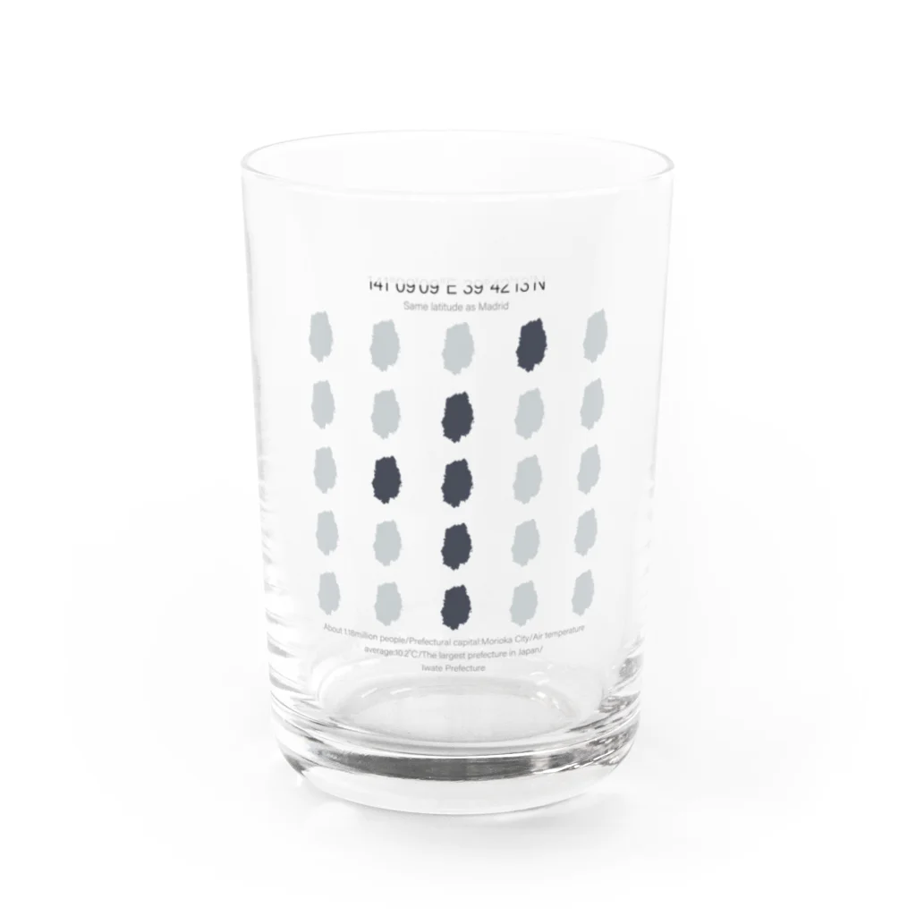 duckzの岩手県（イワテのイ） Water Glass :front