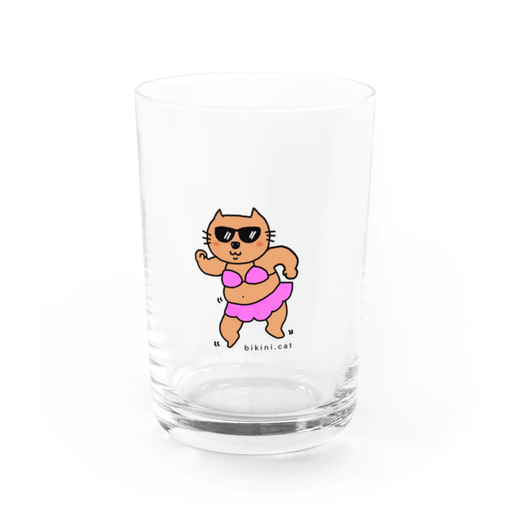 BIKINI.CATのダンシングビキニCATさん Water Glass :front