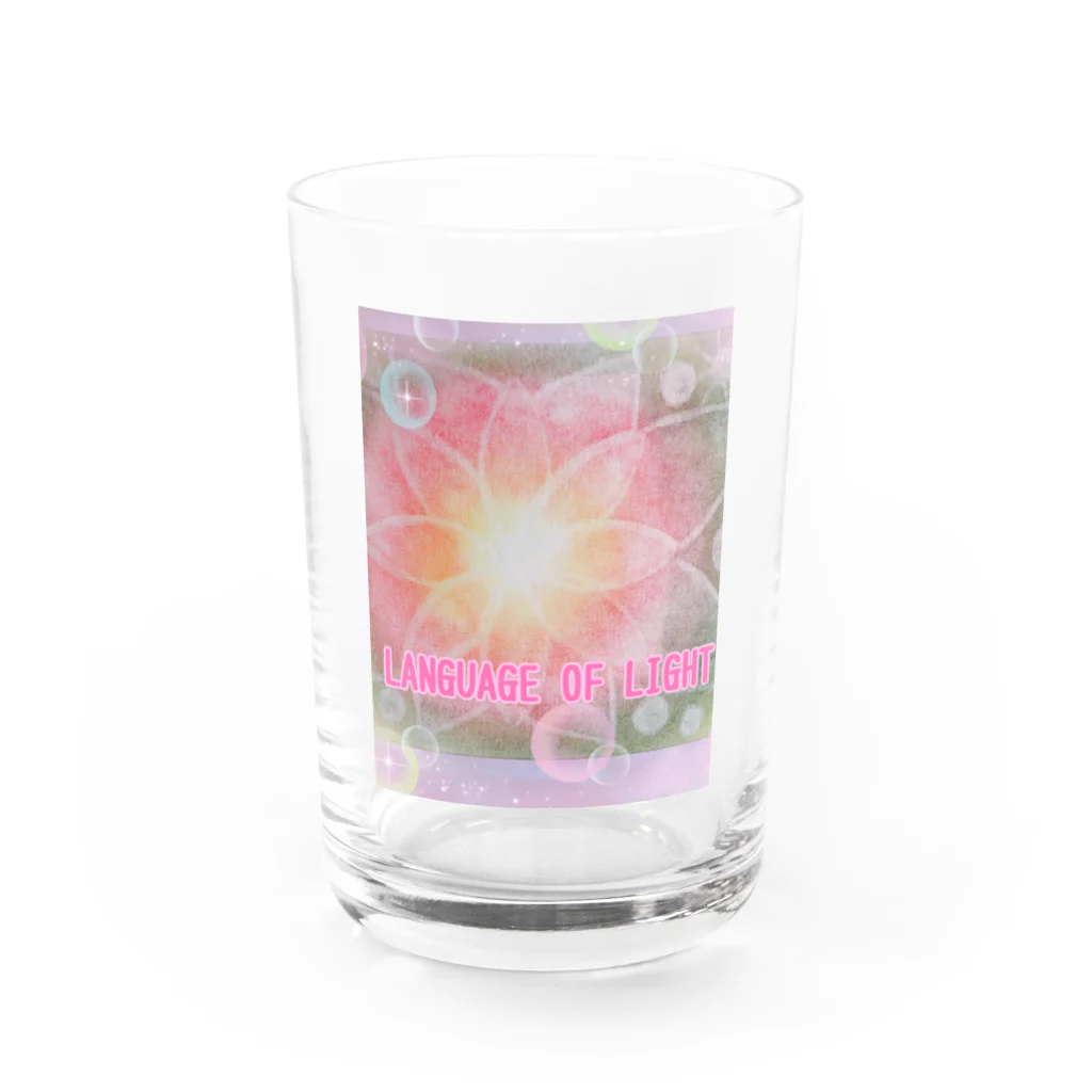 光のパステルアート　Hisaの光のパステルアート　天の花 Water Glass :front