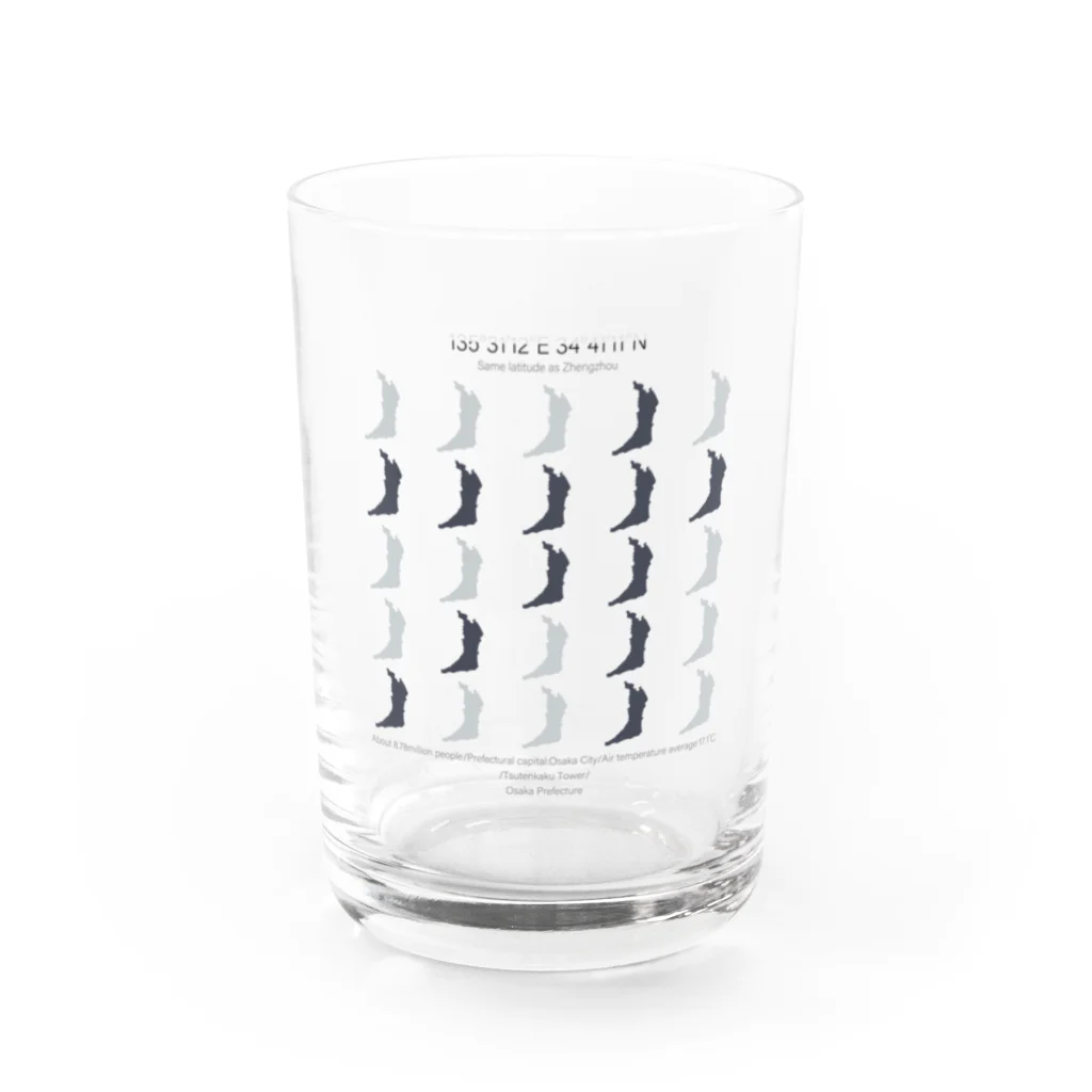 duckzの大阪府（オオサカのオ） Water Glass :front