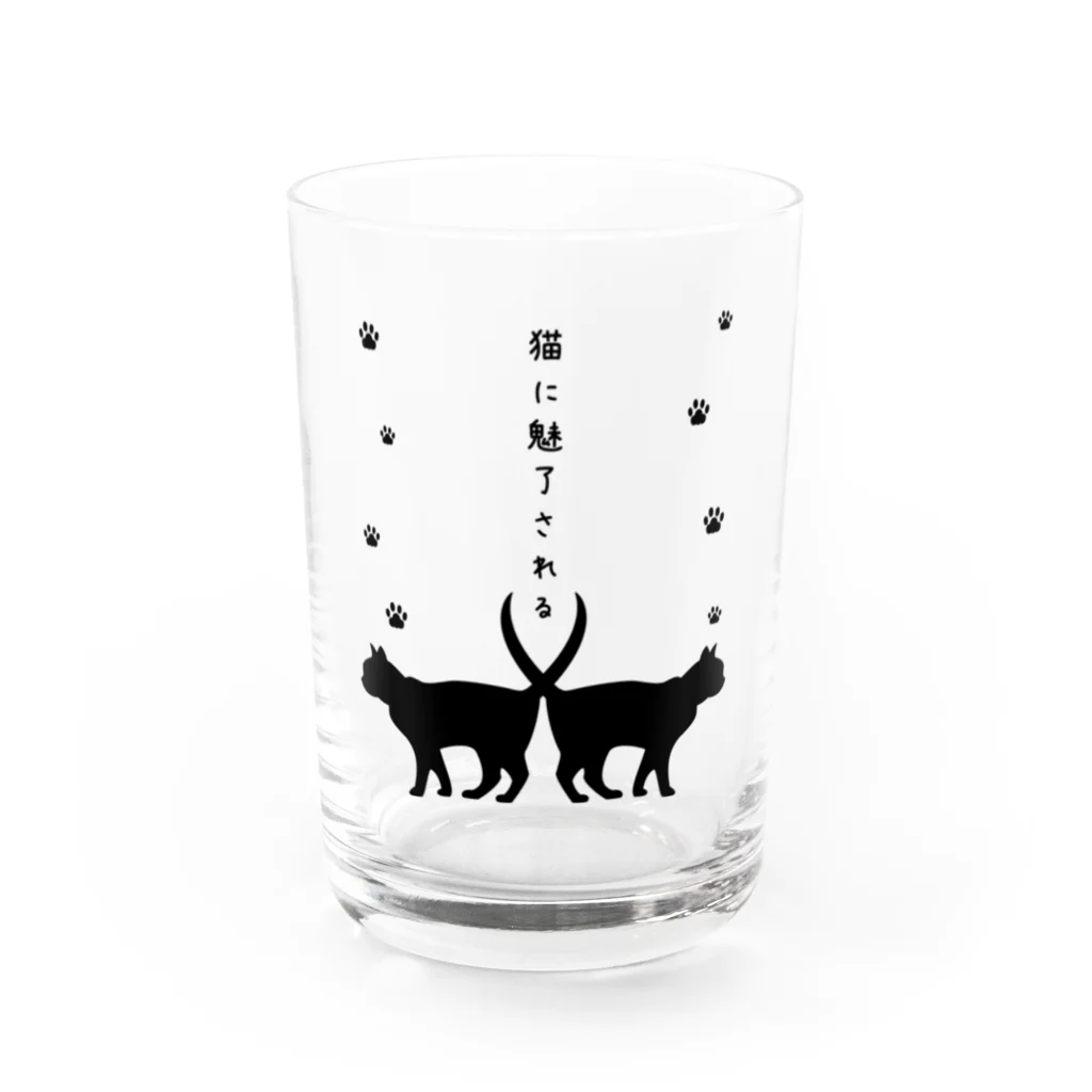 紅天本舗の猫に魅了される＊黒＊グラス Water Glass :front