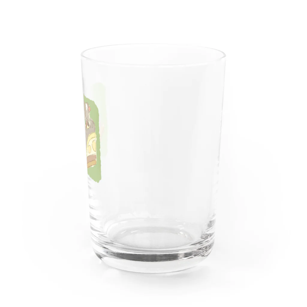 Chill`s Factoryのモンブランケーキ 文鳥 Water Glass :front