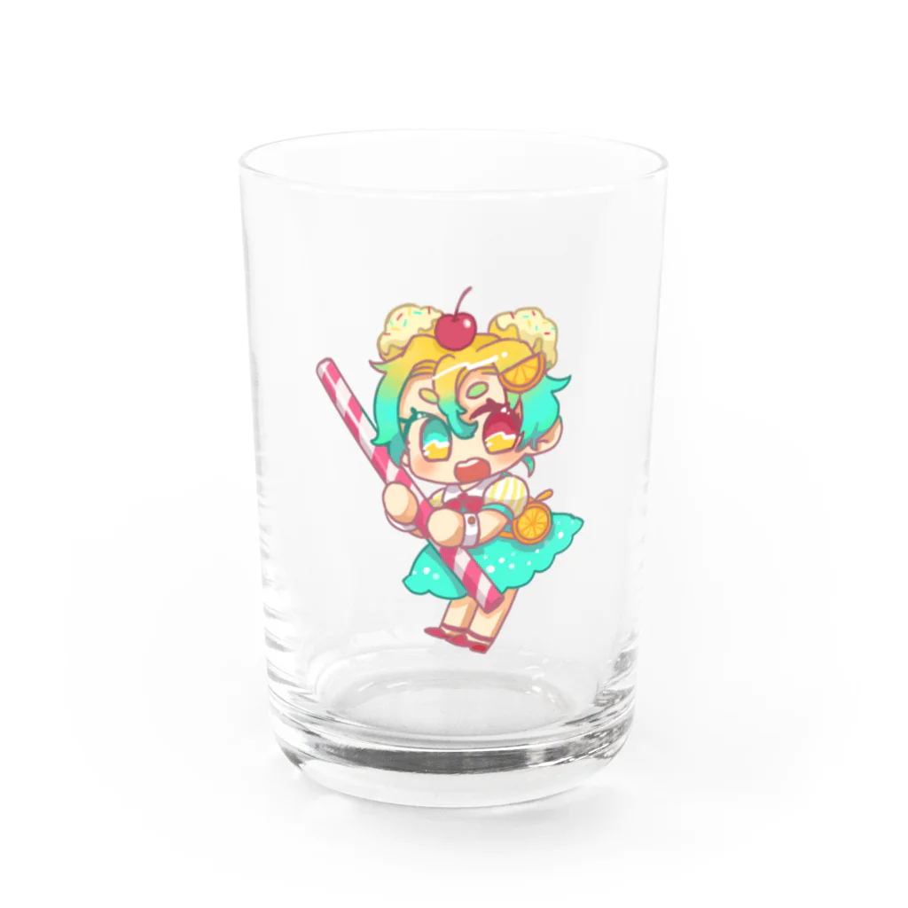 カラメリー･ファクトリーのカラメリーちゃん ソーダフロートver. Water Glass :front