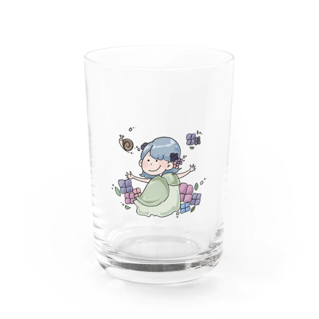 めいのイラスト屋さん🎨の紫陽花の子 グラス前面