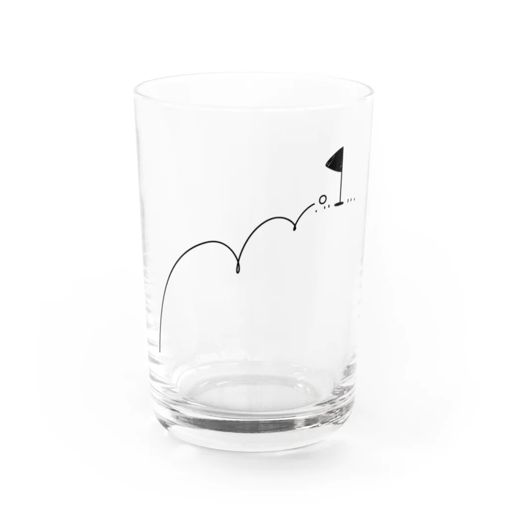 イラスト MONYAAT のホールインワン　ゴルフTシャツ Water Glass :front