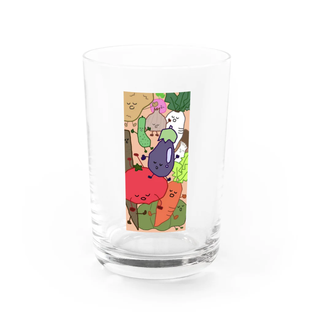 ほっこりのすやすやお野菜 Water Glass :front