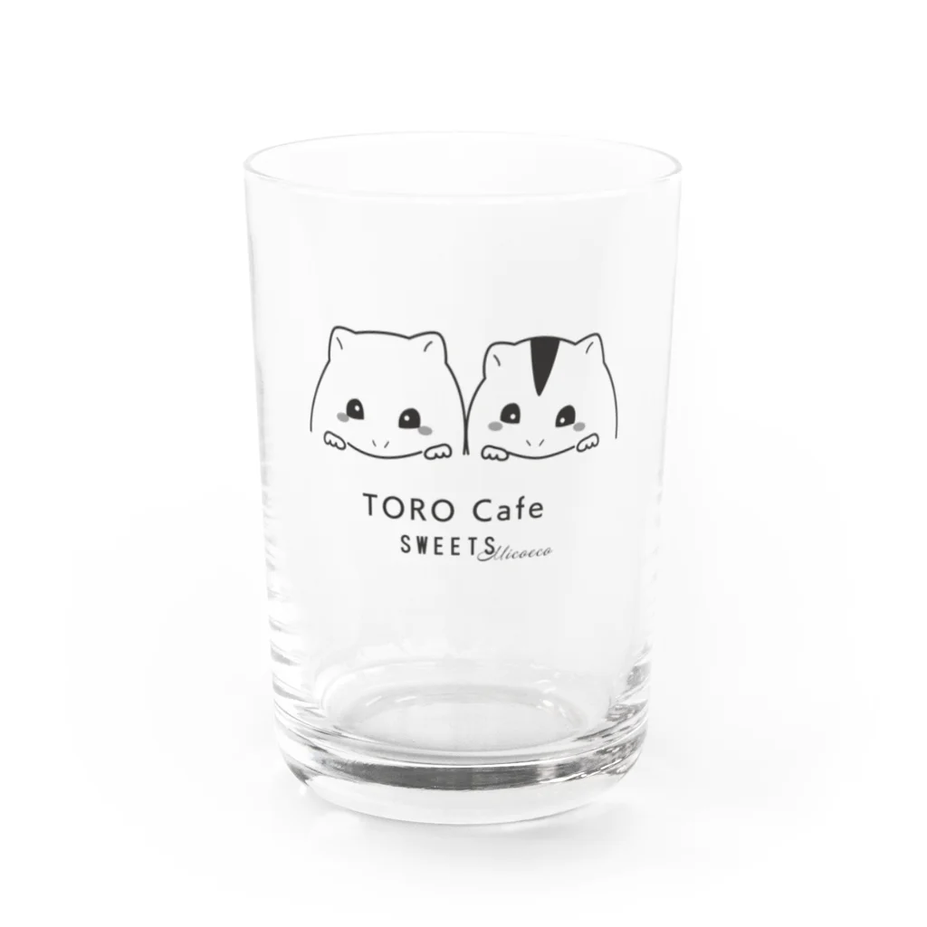 ハムスター　TORO Cafe（とろカフェ）のハムスターとろろん Water Glass :front