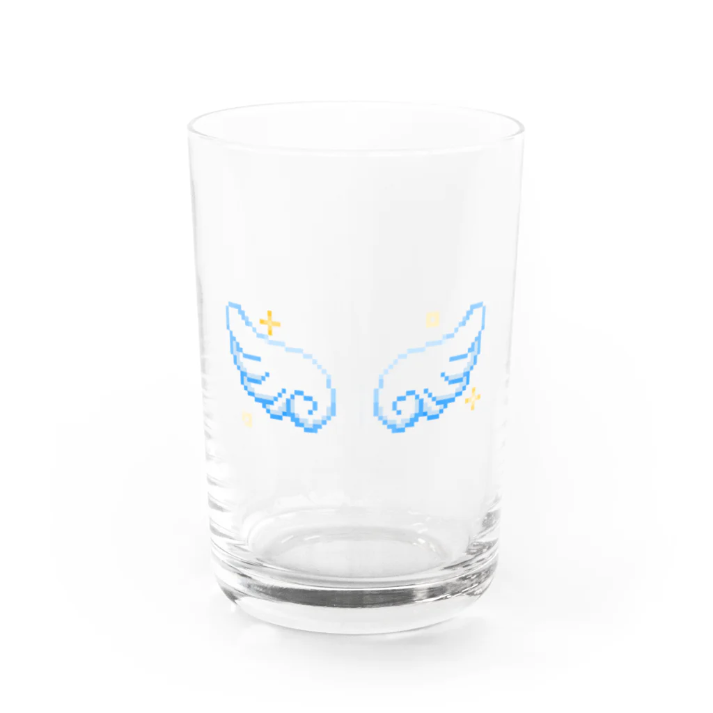 dot.の水色のドット翼 Water Glass :front