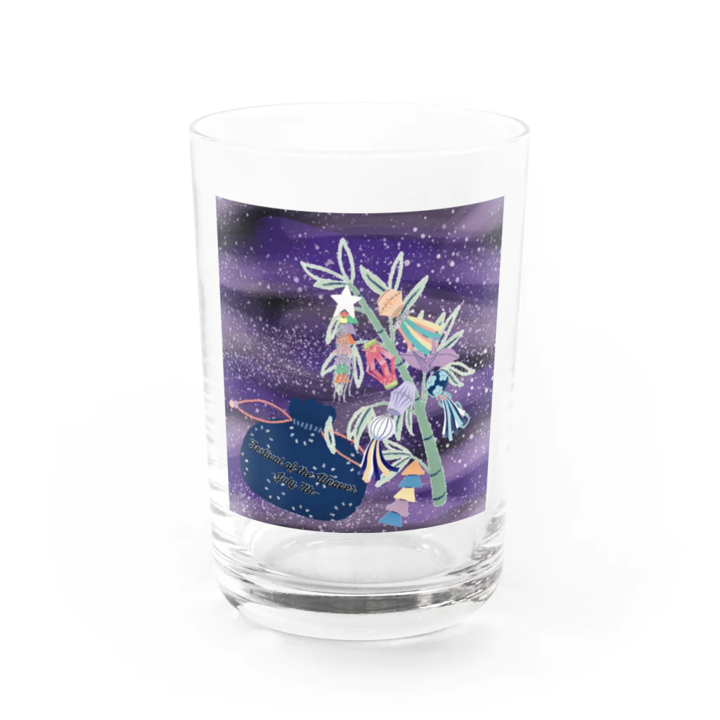 Anencephaly AngelのTanabata -bamboo*leaf- Water Glass :front