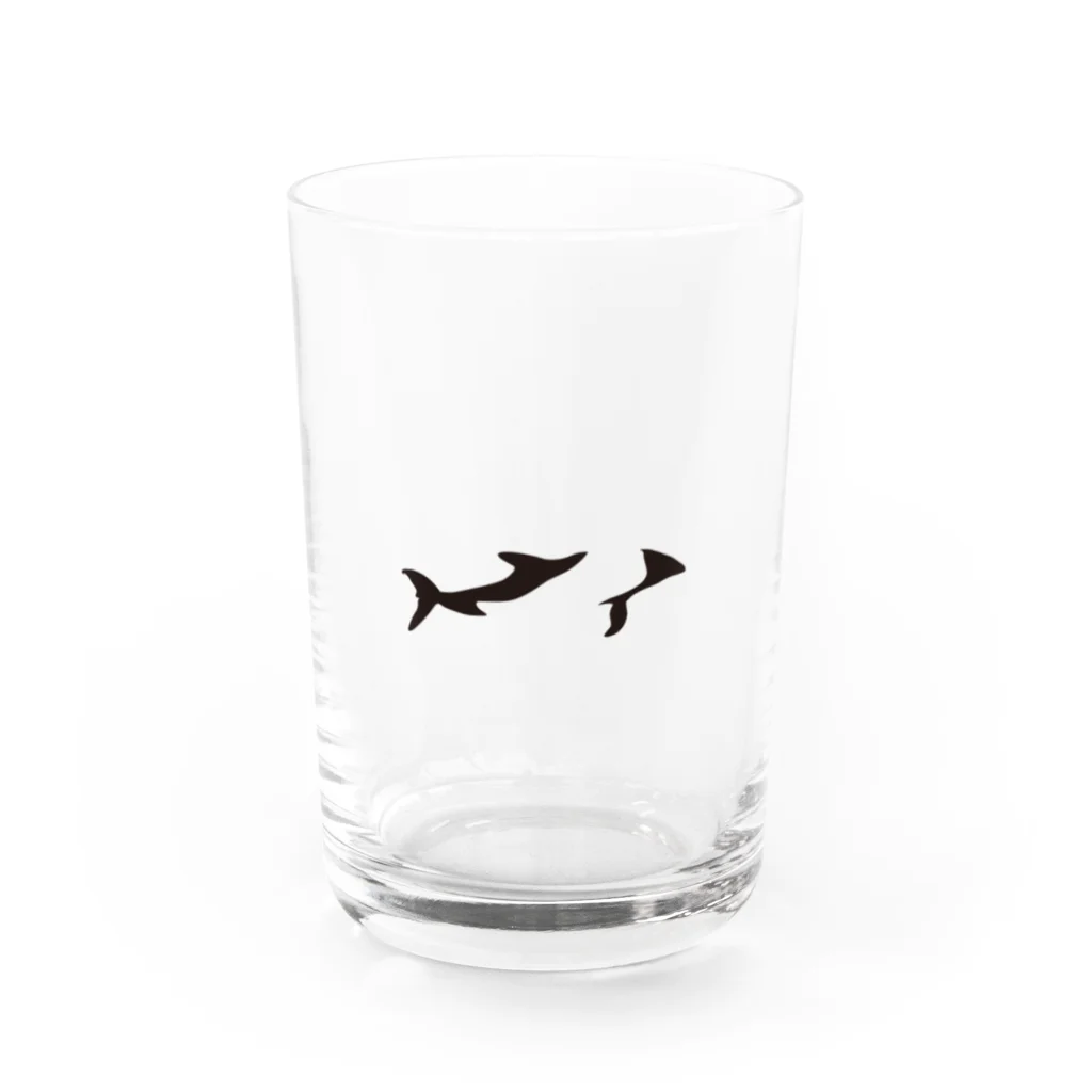 水とお茶のイロワケイルカ Water Glass :front