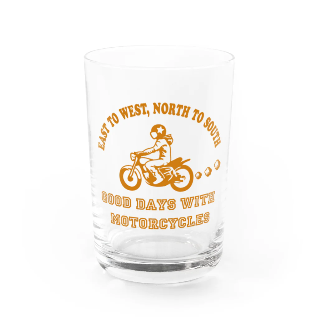 キッズモード某のバイク日和(イエロー) Water Glass :front