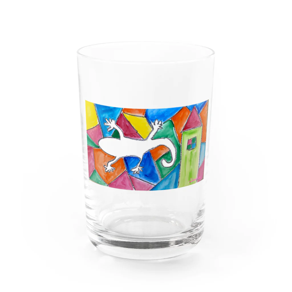 Emmust の2022やもちゃん Water Glass :front