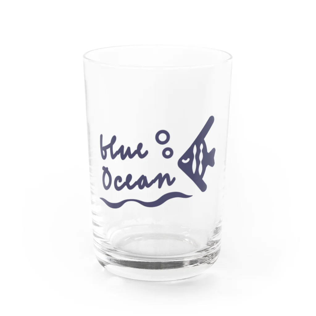 LIFE0 official suzuriの「Dreamin' Her」蒼<blue ocean>グラス Water Glass :front