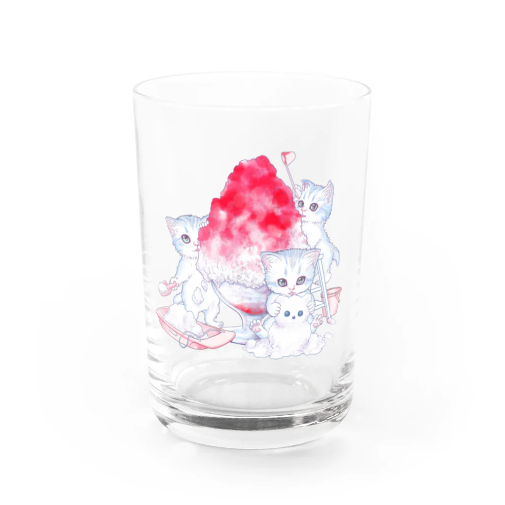 nya-mew（ニャーミュー）のかき氷大好き Water Glass :front