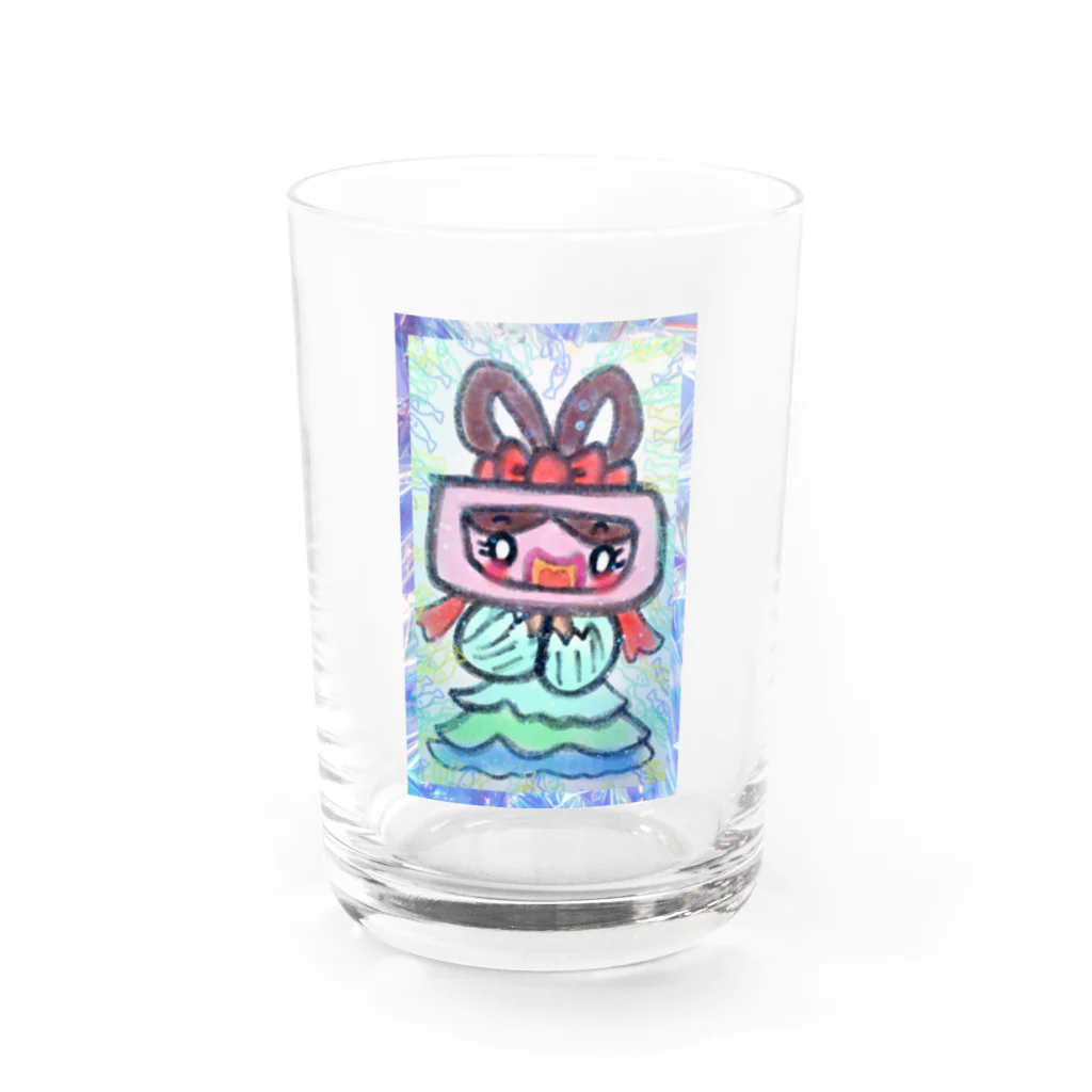 オクサバットの織姫ボタンちゃん Water Glass :front