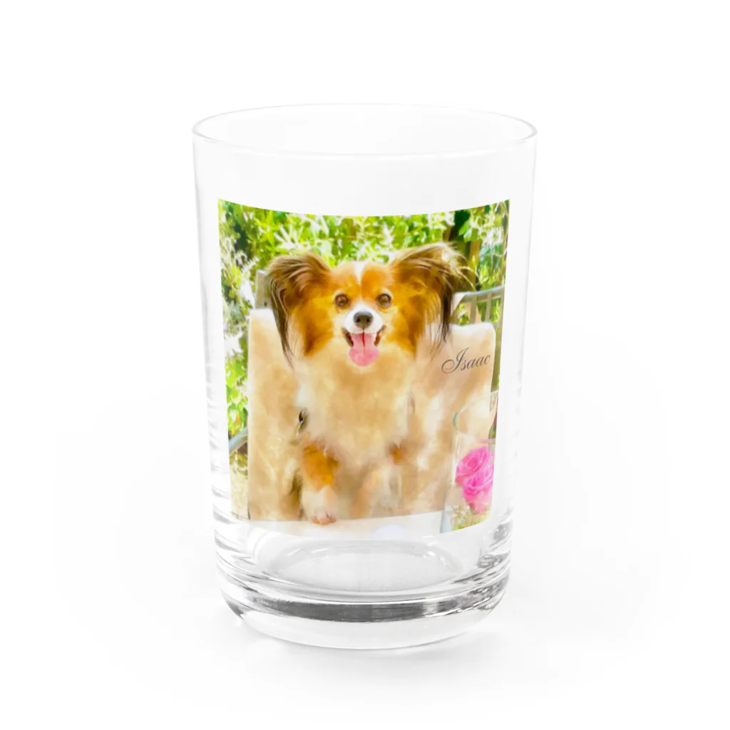 クリアスペットのisaac_dogstagram Water Glass :front