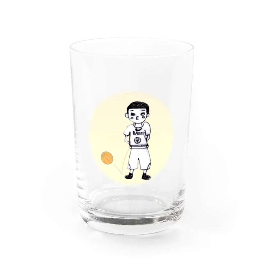 shisyu工房のバスケ少年 ミニバス Water Glass :front