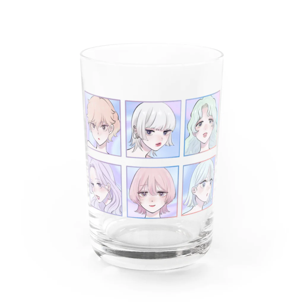 貝柱のgirls Water Glass :front