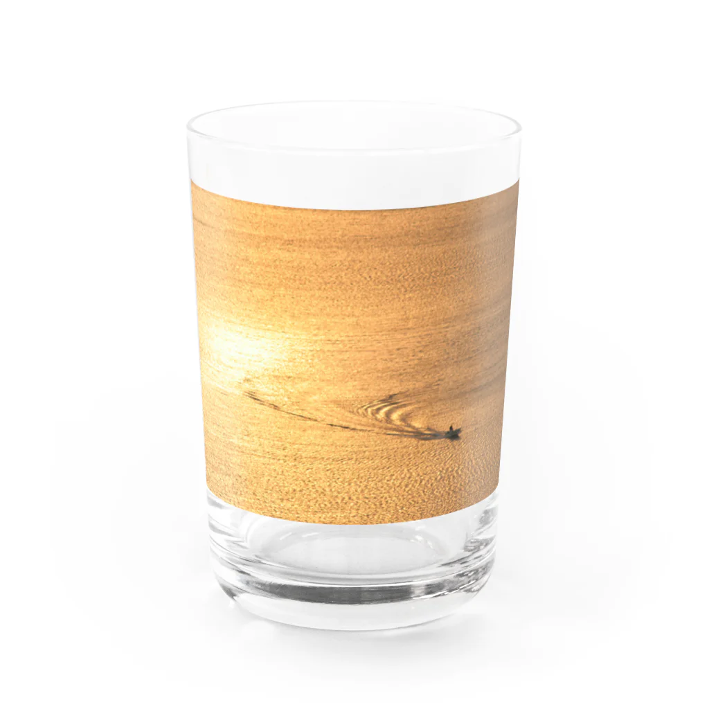 小佐々塾の黄金色の海 Water Glass :front