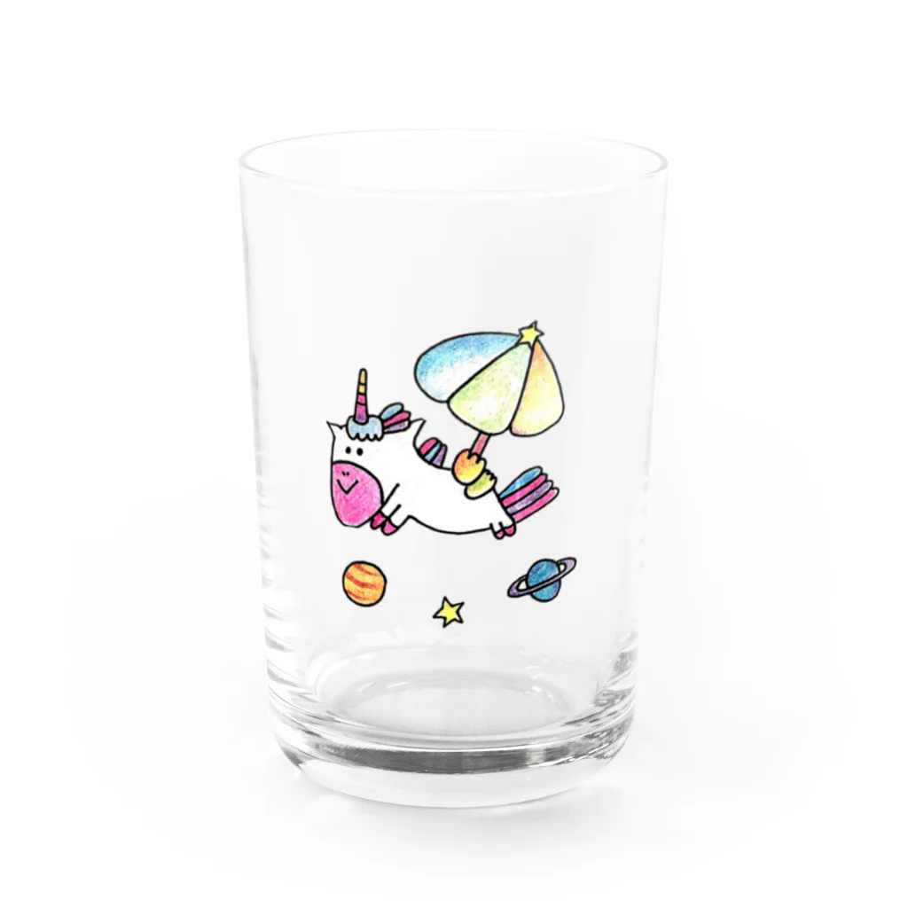 うしこの幸せのユニコーン Water Glass :front