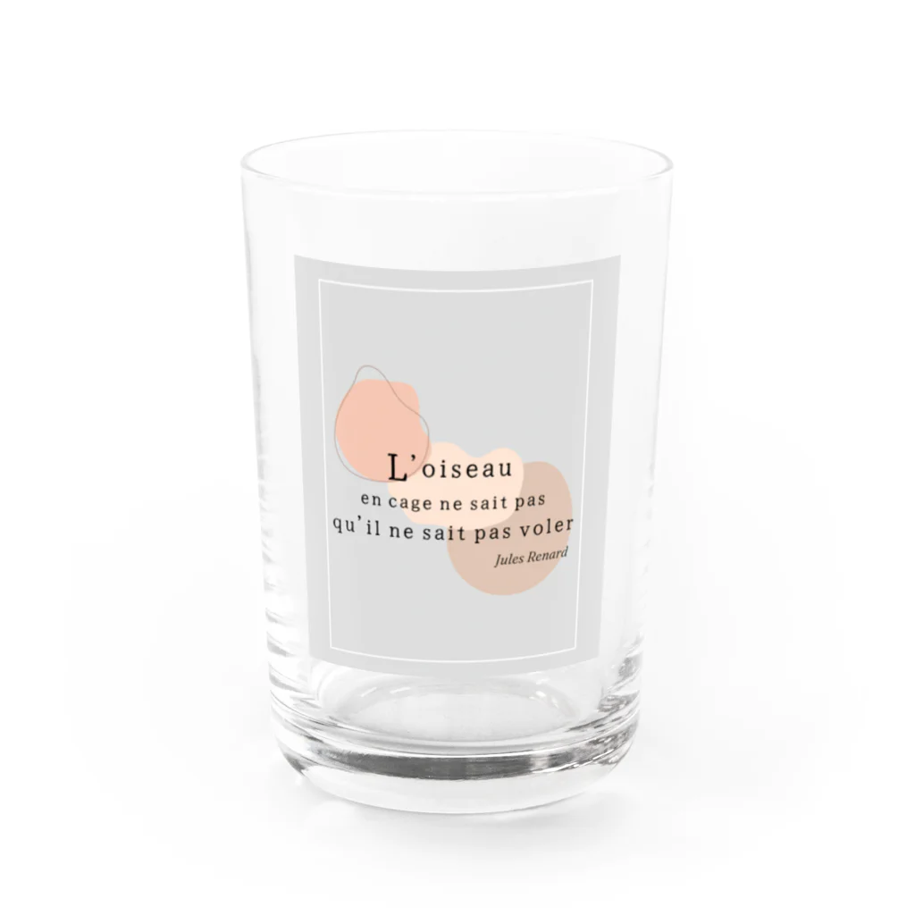 Le cabinet de curiositéの名言/ジュール・ルナール Water Glass :front