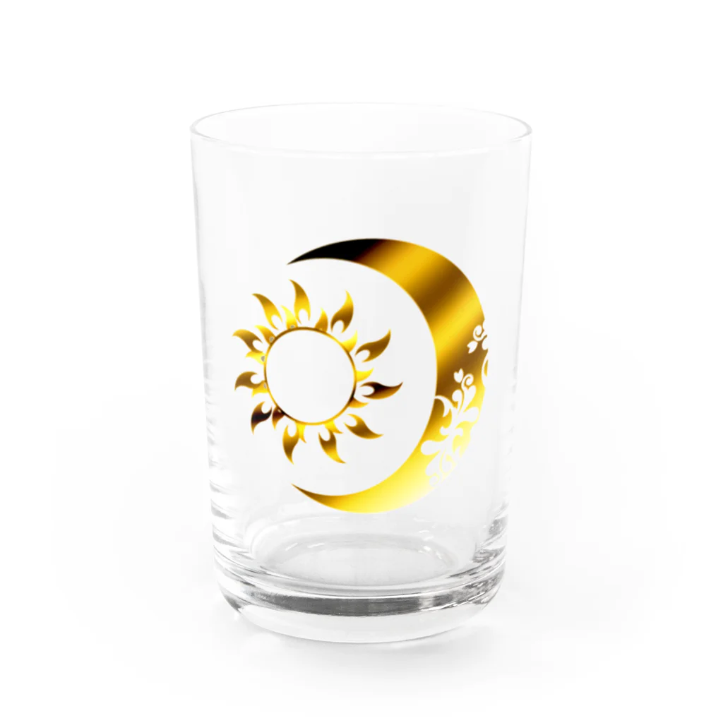 Senseの太陽と月（Gold） Water Glass :front