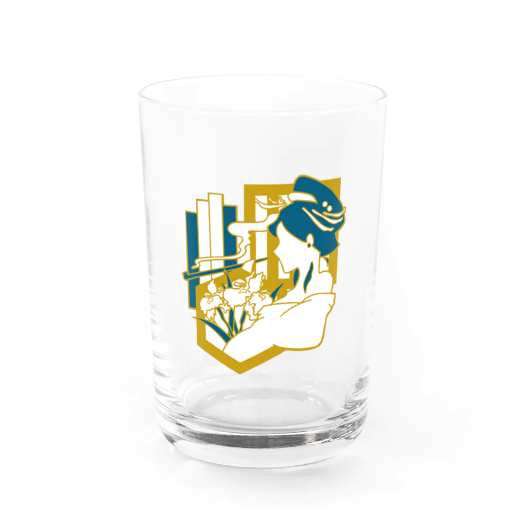 GOODS SHOP【そぞろな小窓】 SUZURI店の【寄席】《青》 Water Glass :front