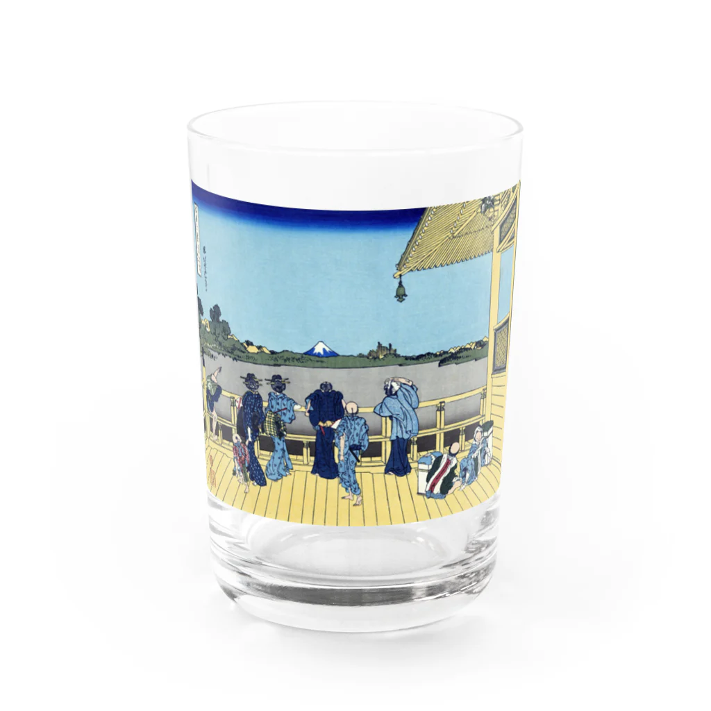 寿めでたや(ukiyoe)の葛飾北斎_冨嶽三十六景　五百らかん寺さゞゐどう Water Glass :front